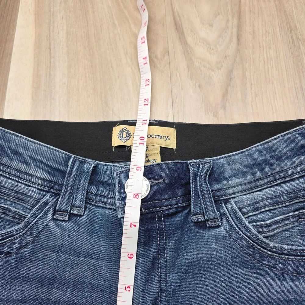 Democracy Absolution Skinny Jeans Distressed Stretch Denim Size 4 Blue Womens - Picture 9 of 10